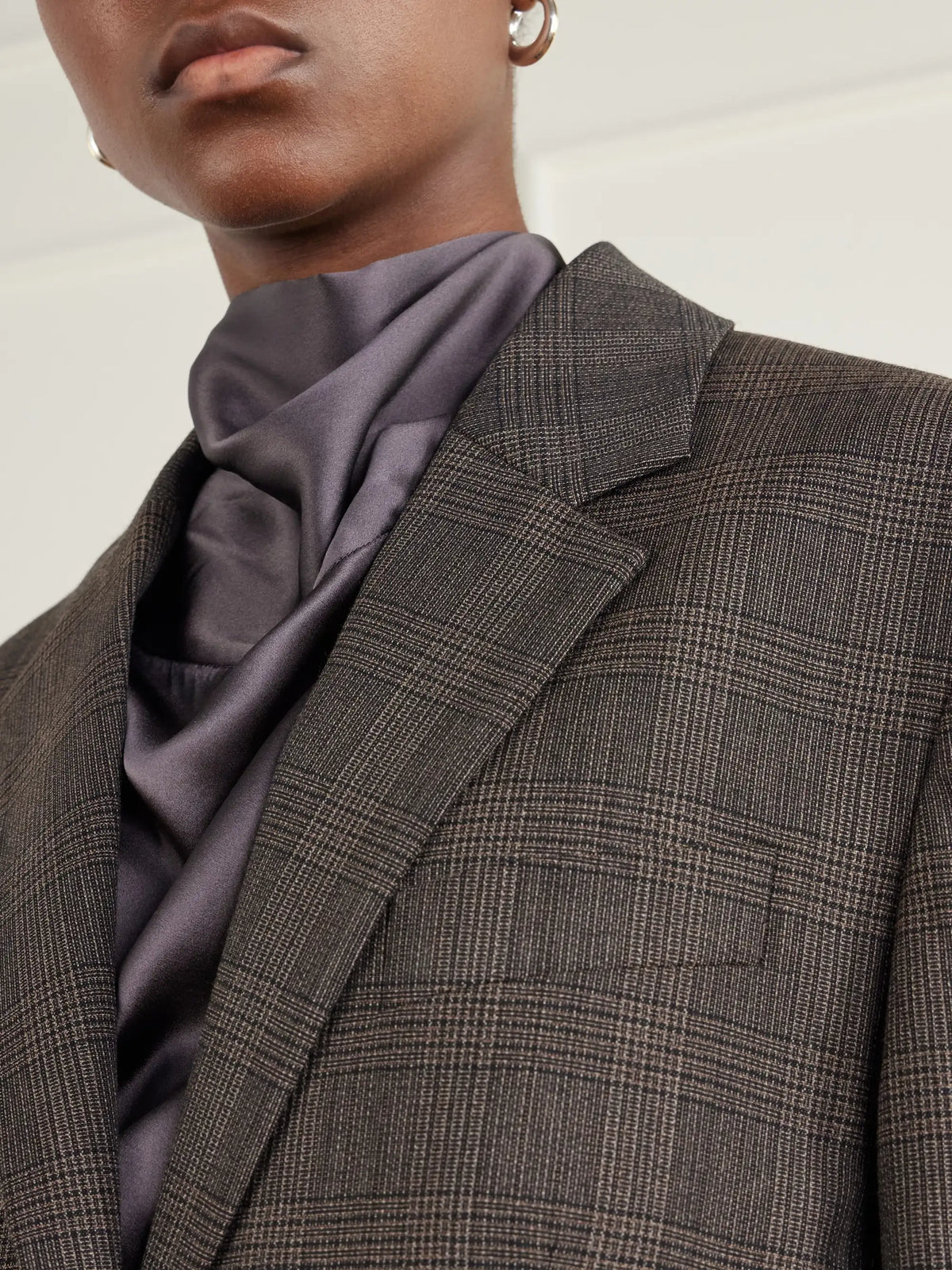 Acne Studios Layered Checked Wool-blend Blazer