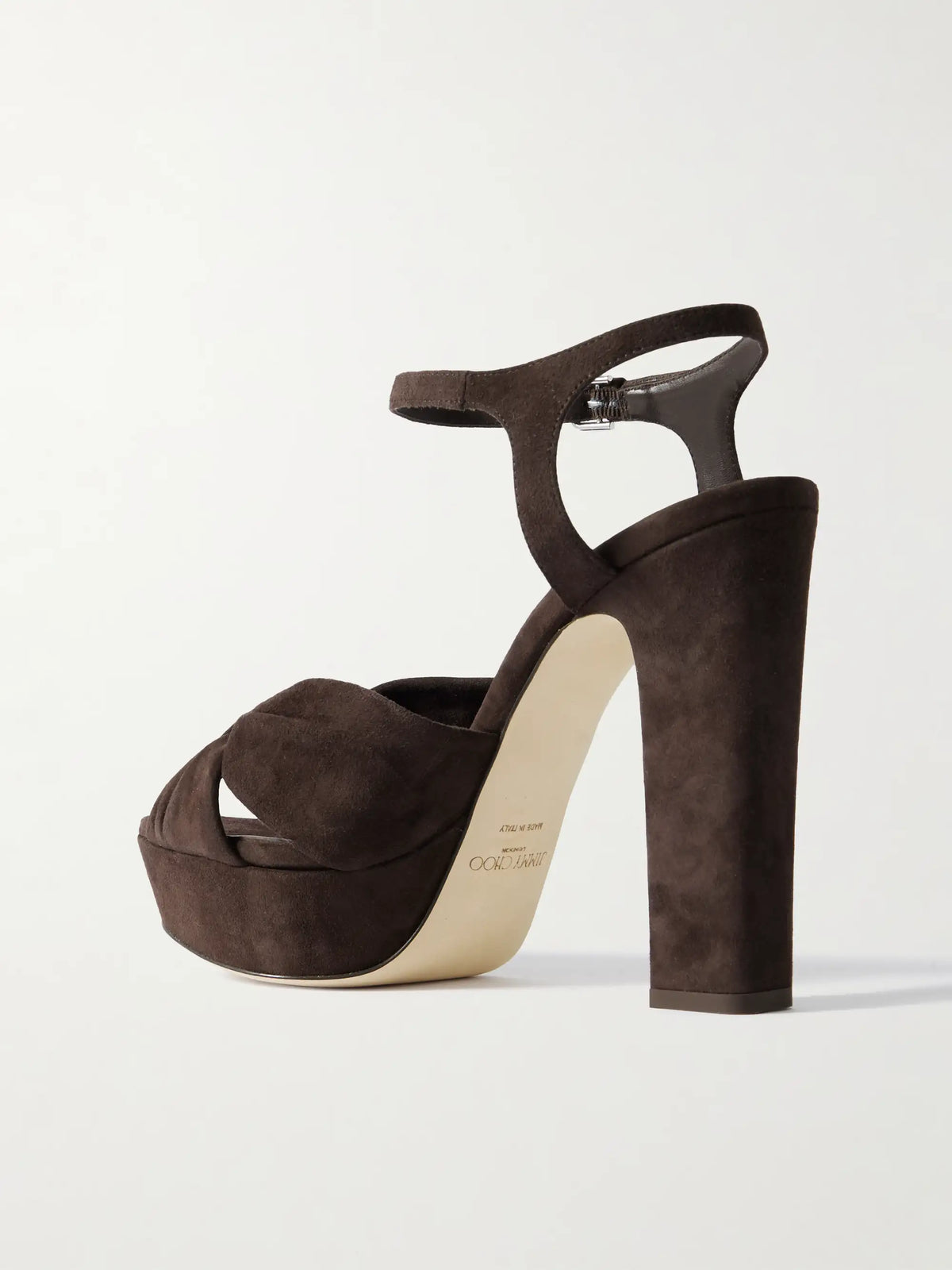 Heloise 120 Knotted Suede Platform Sandals