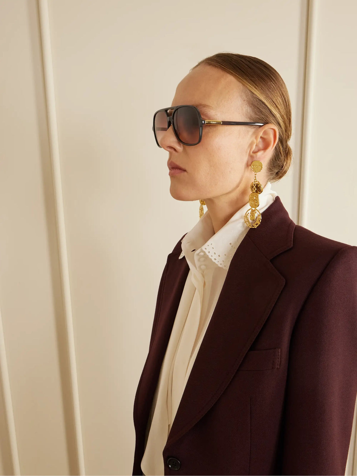 Judy Aviator-style Acetate And Gold-tone Sunglasses