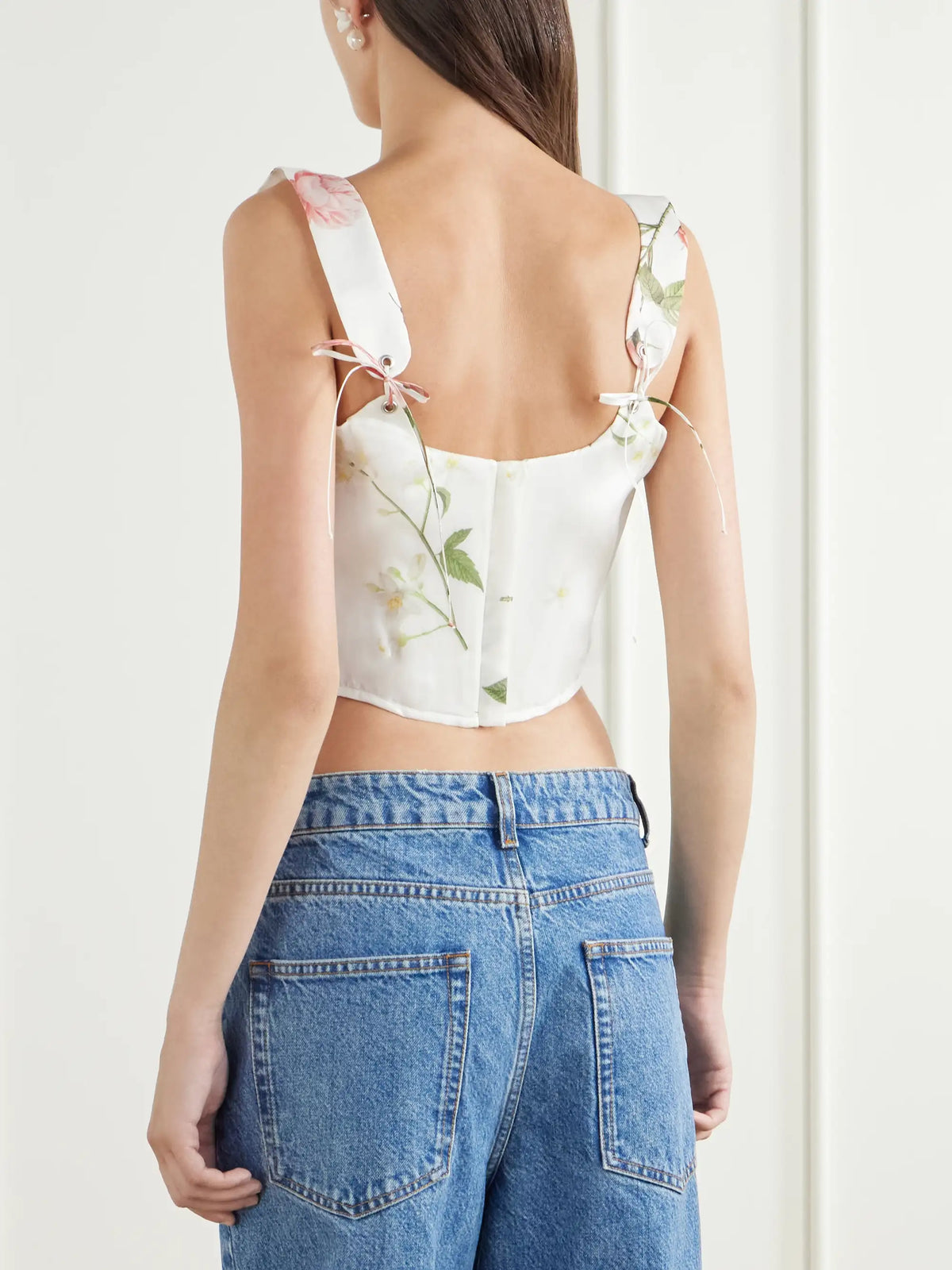 Vivienne Westwood Kitten Floral-print Silk-satin Corset