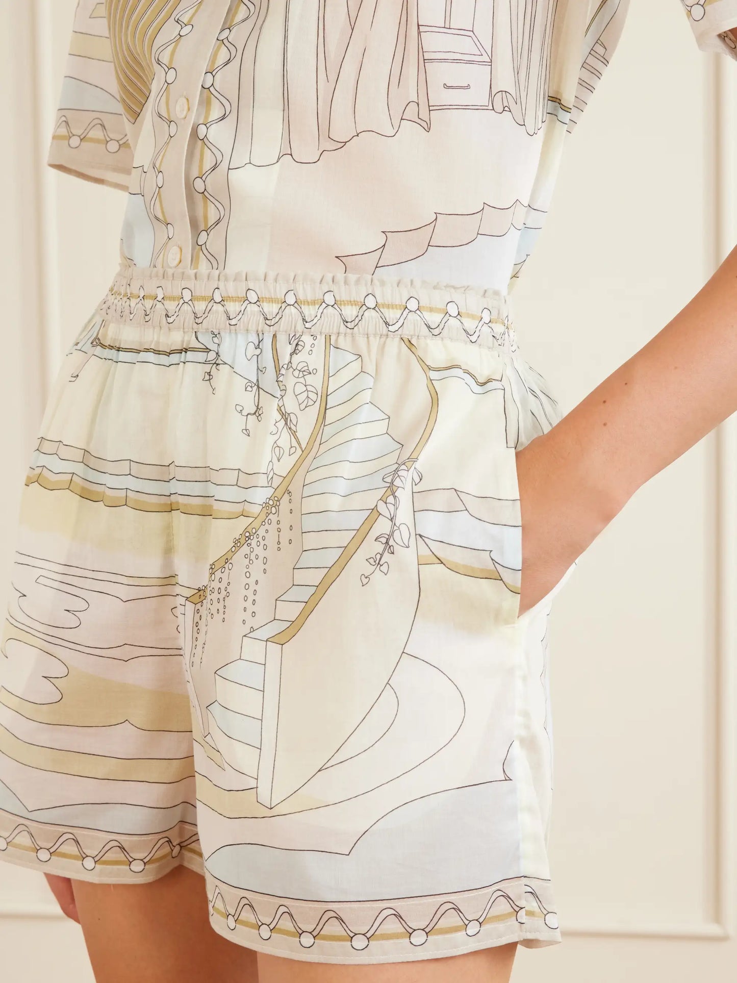 Printed Cotton Shorts