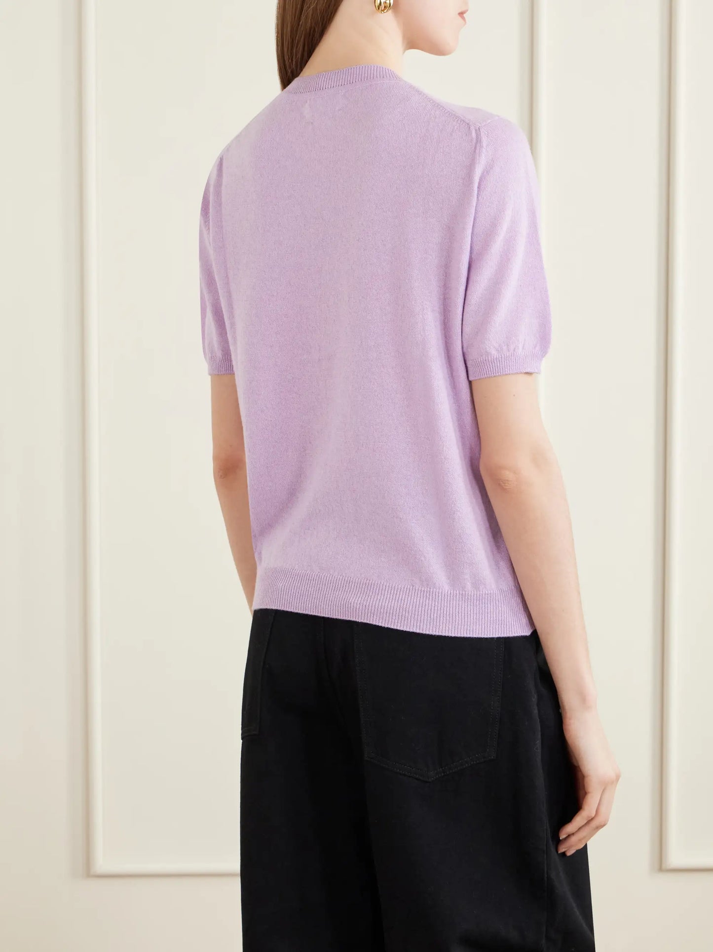 Emer Cropped Cashmere And Cotton-blend T-shirt