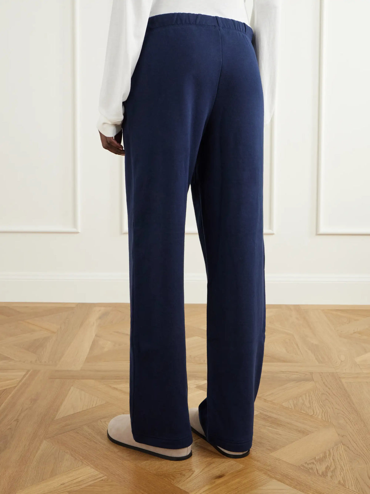SKIMS Drawsting Cotton-blend Jersey Straight-leg Pants