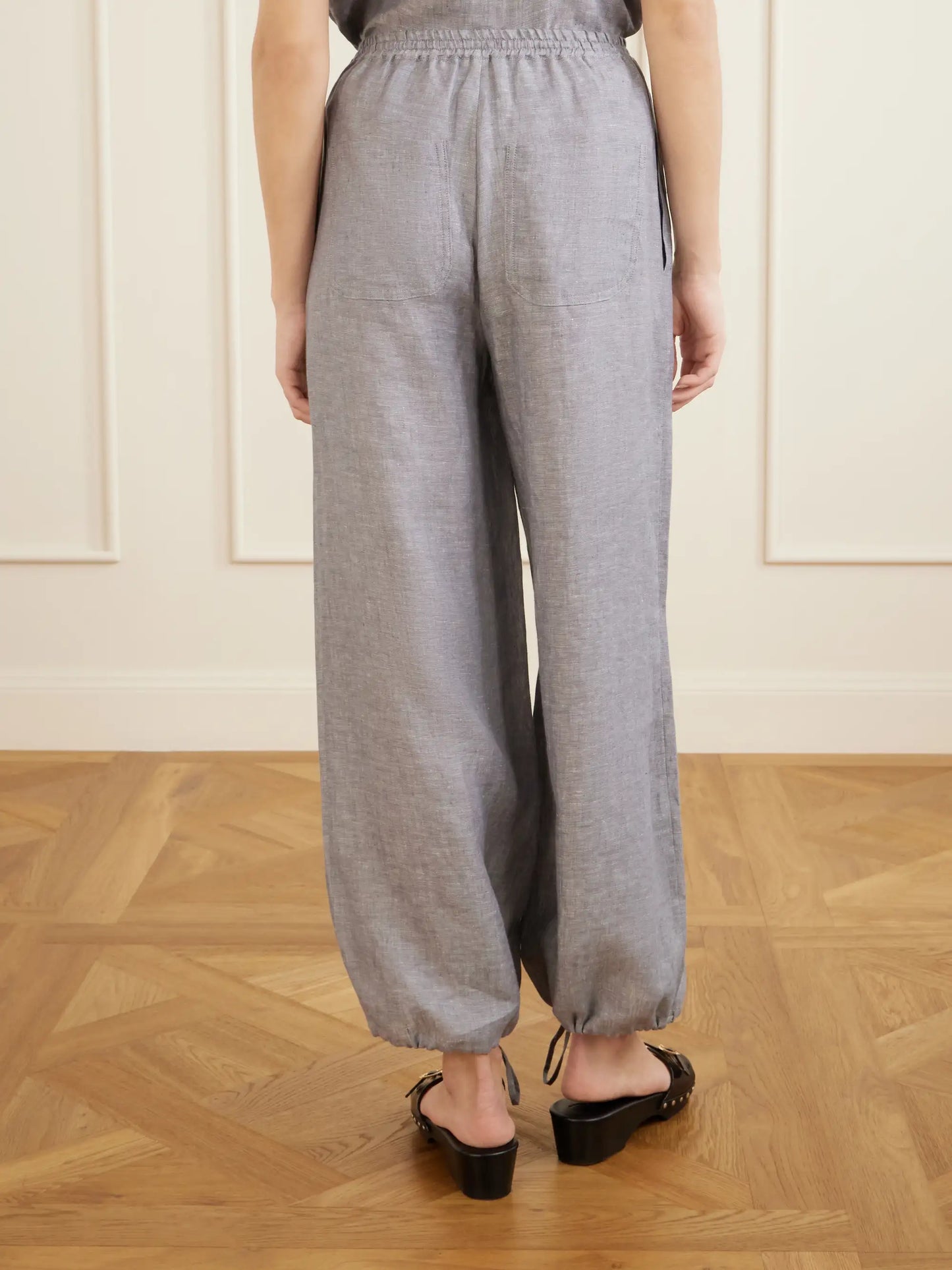 Bienheureux Linen Straight-leg Drawstring Pants