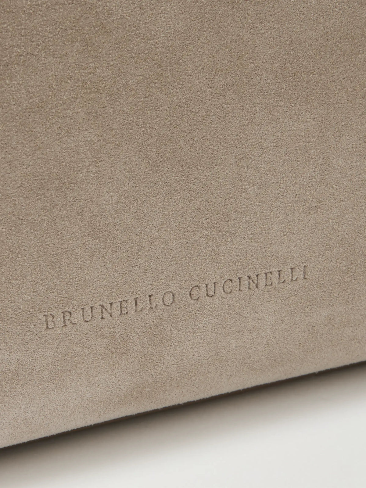 Bead-embellished Leather-trimmed Suede Clutch