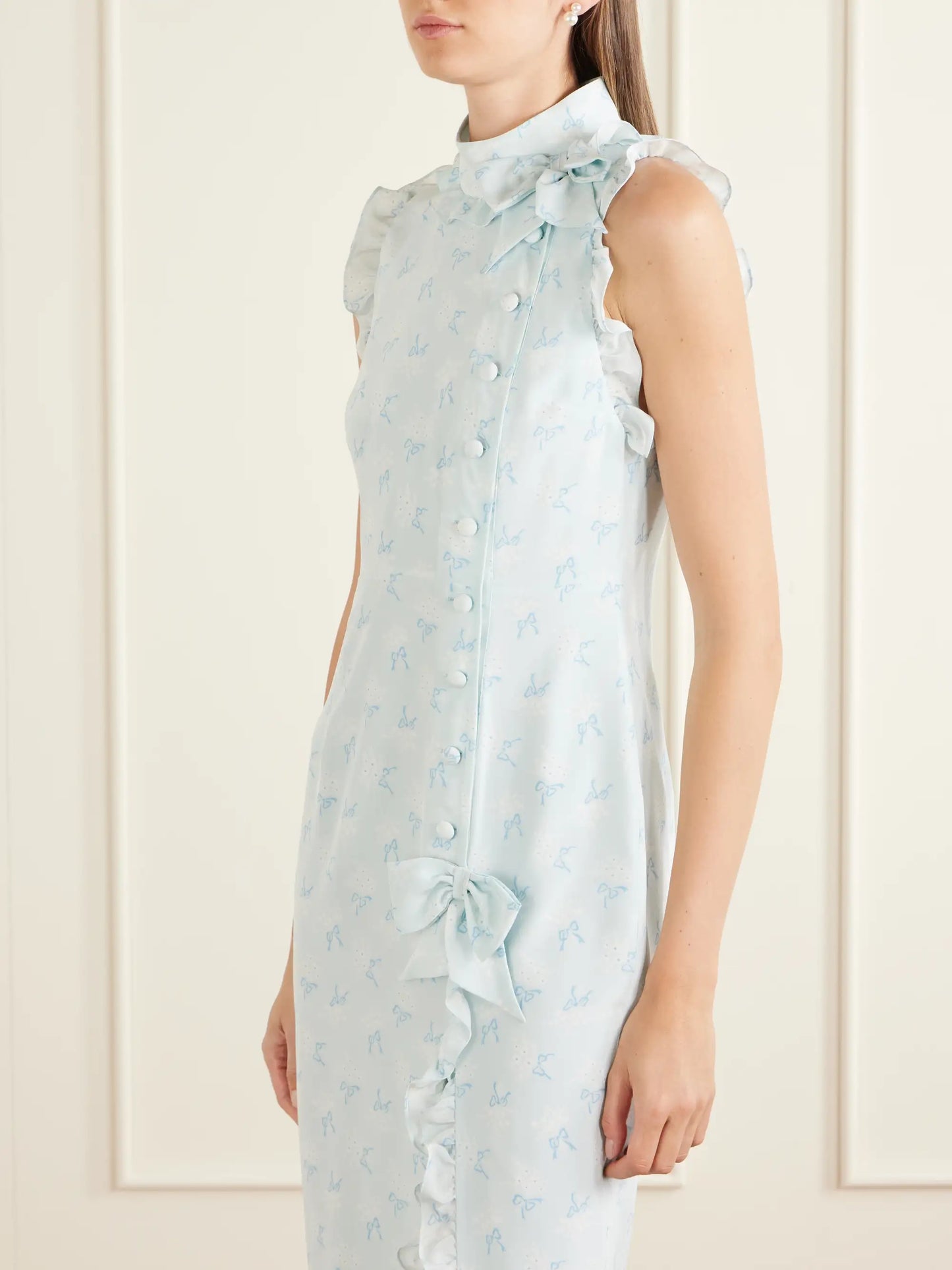 Printed Silk Midi Dress