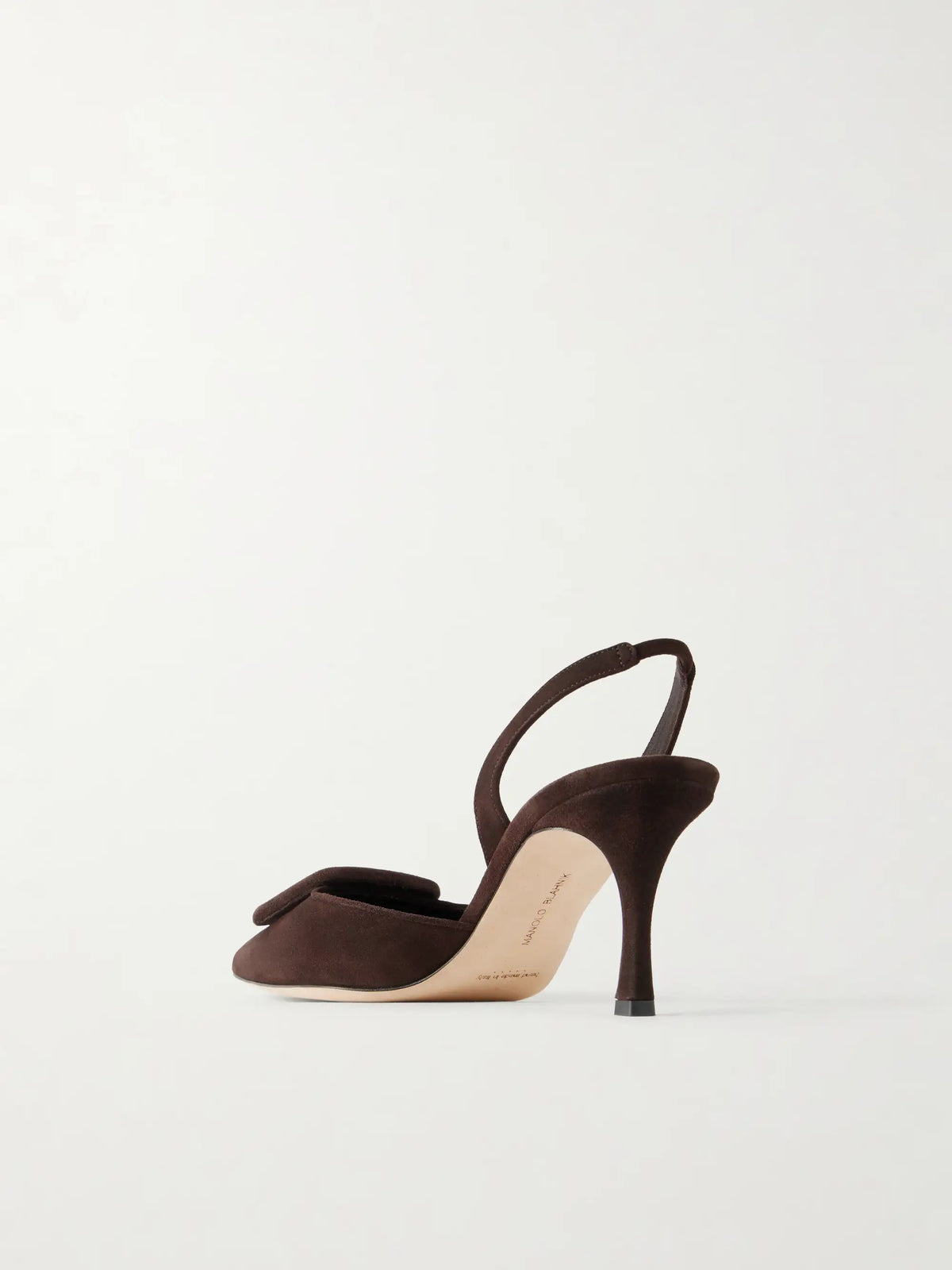 Maysli 70 Buckle-detailed Suede Slingback Pumps
