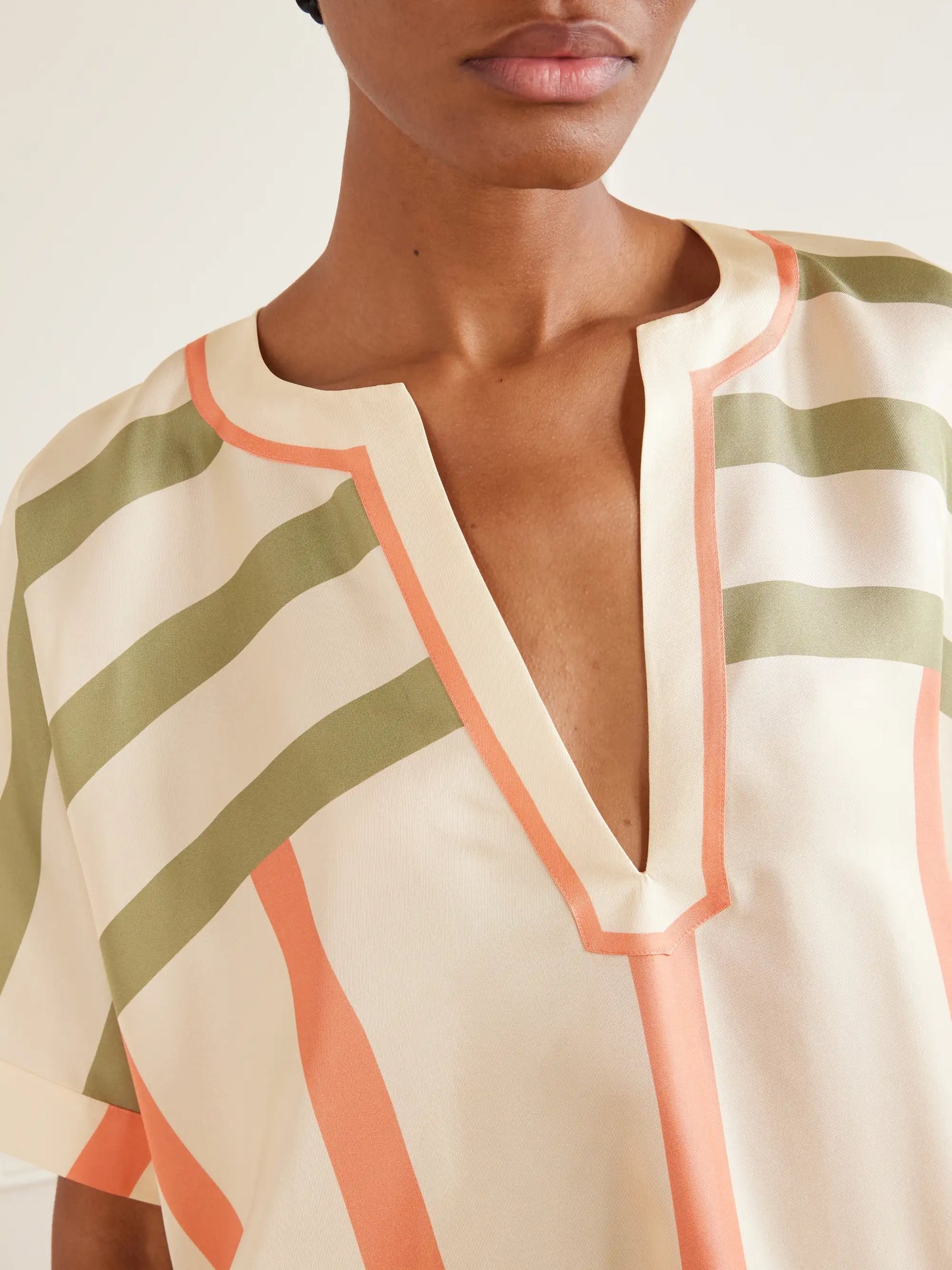Berlingot Printed Silk-twill Kaftan