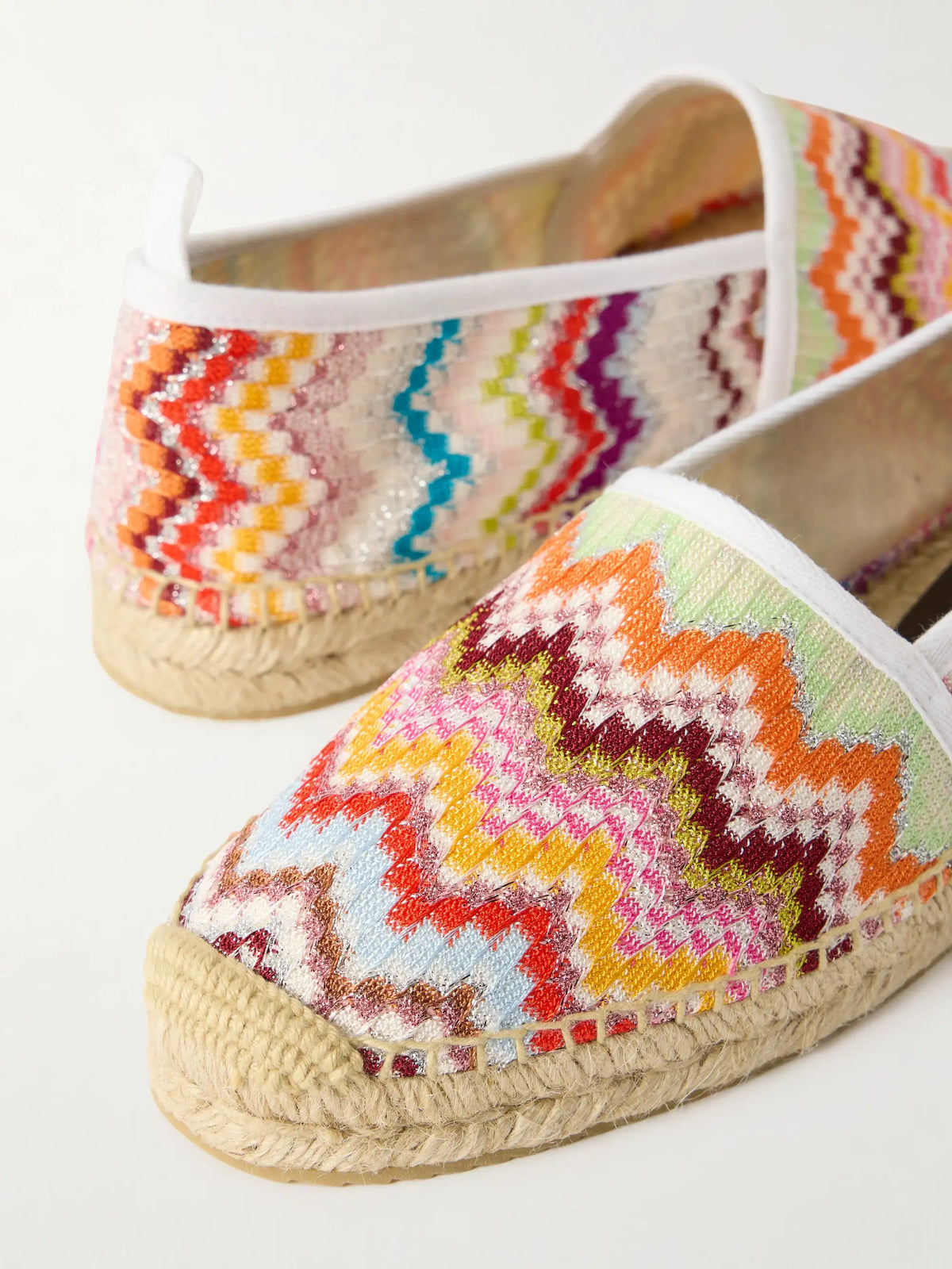 Elle Striped Woven Espadrilles