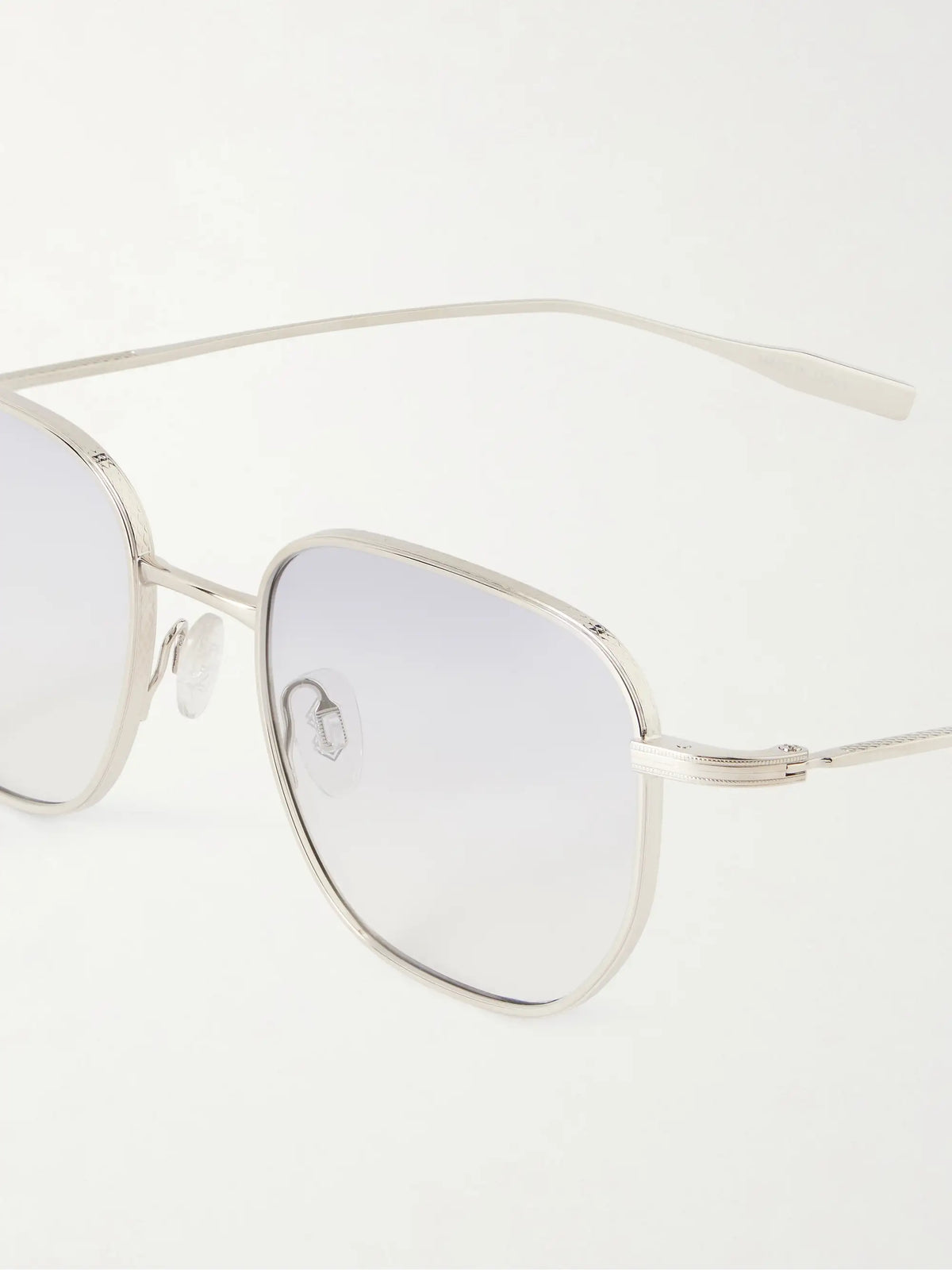 Revere Square-frame Platinum-tone Titanium Sunglasses