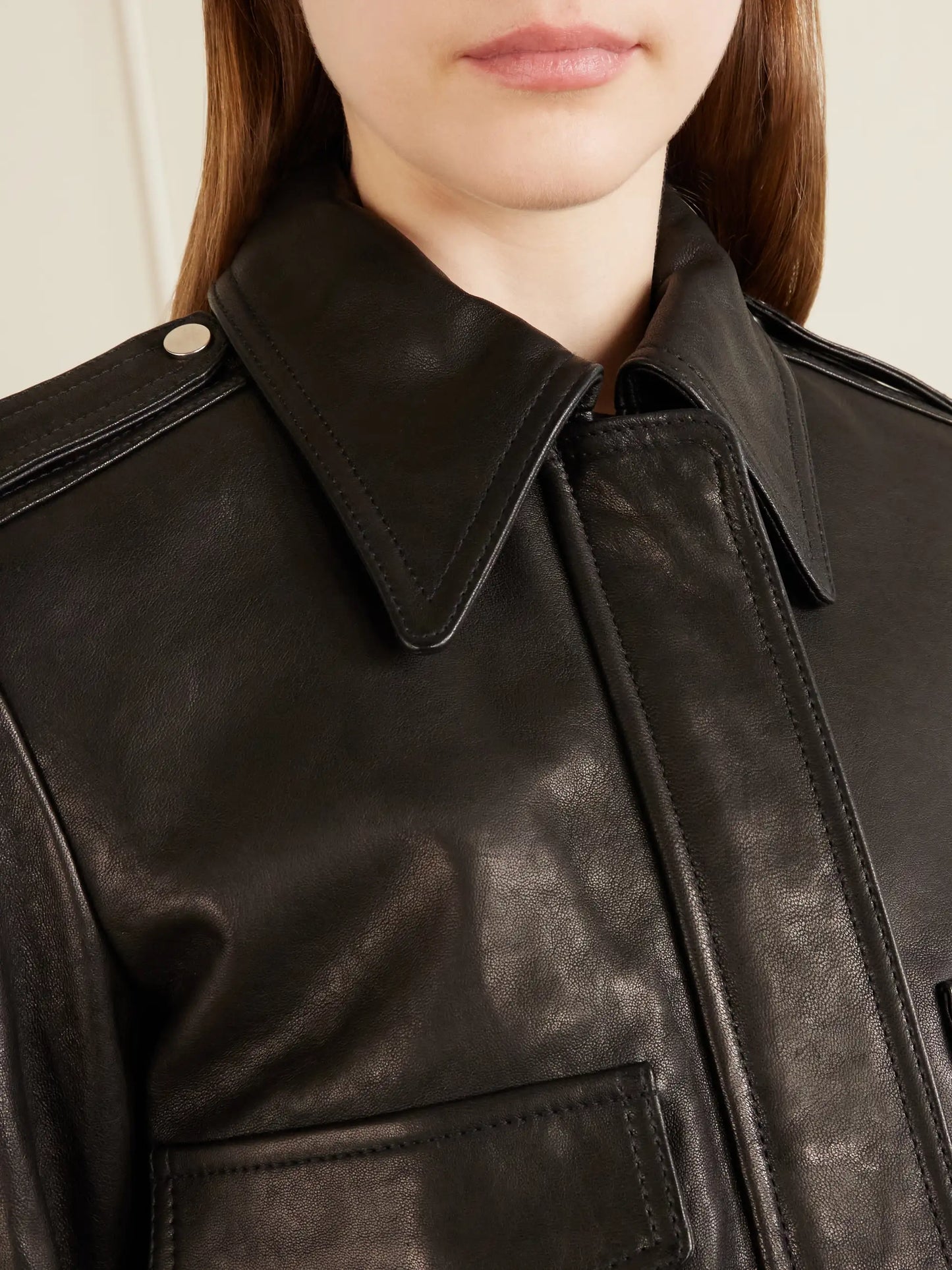 Cordelia Cropped Leather Jacket