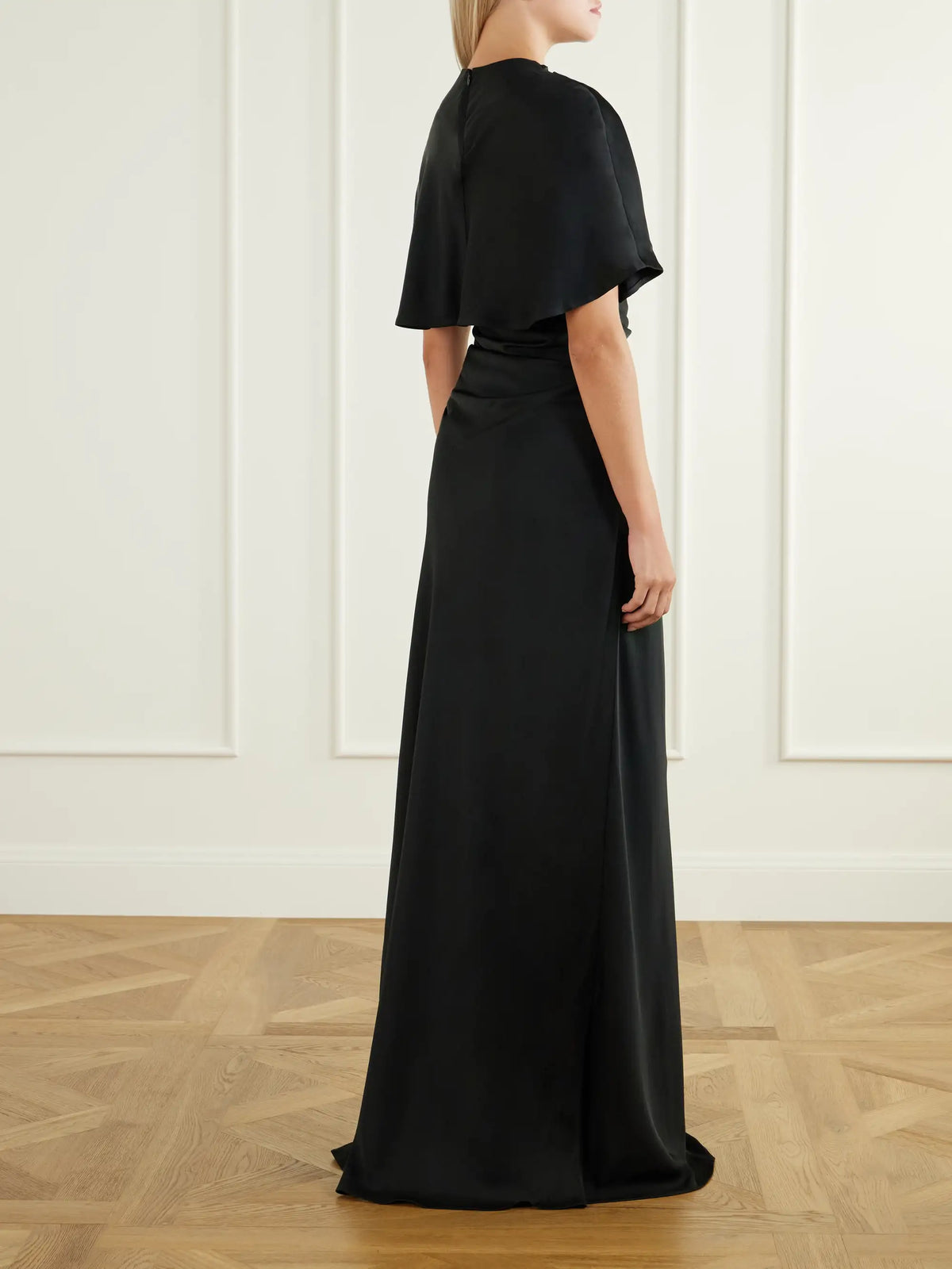 SIMKHAI Open-back Gathered Jersey Maxi Dress