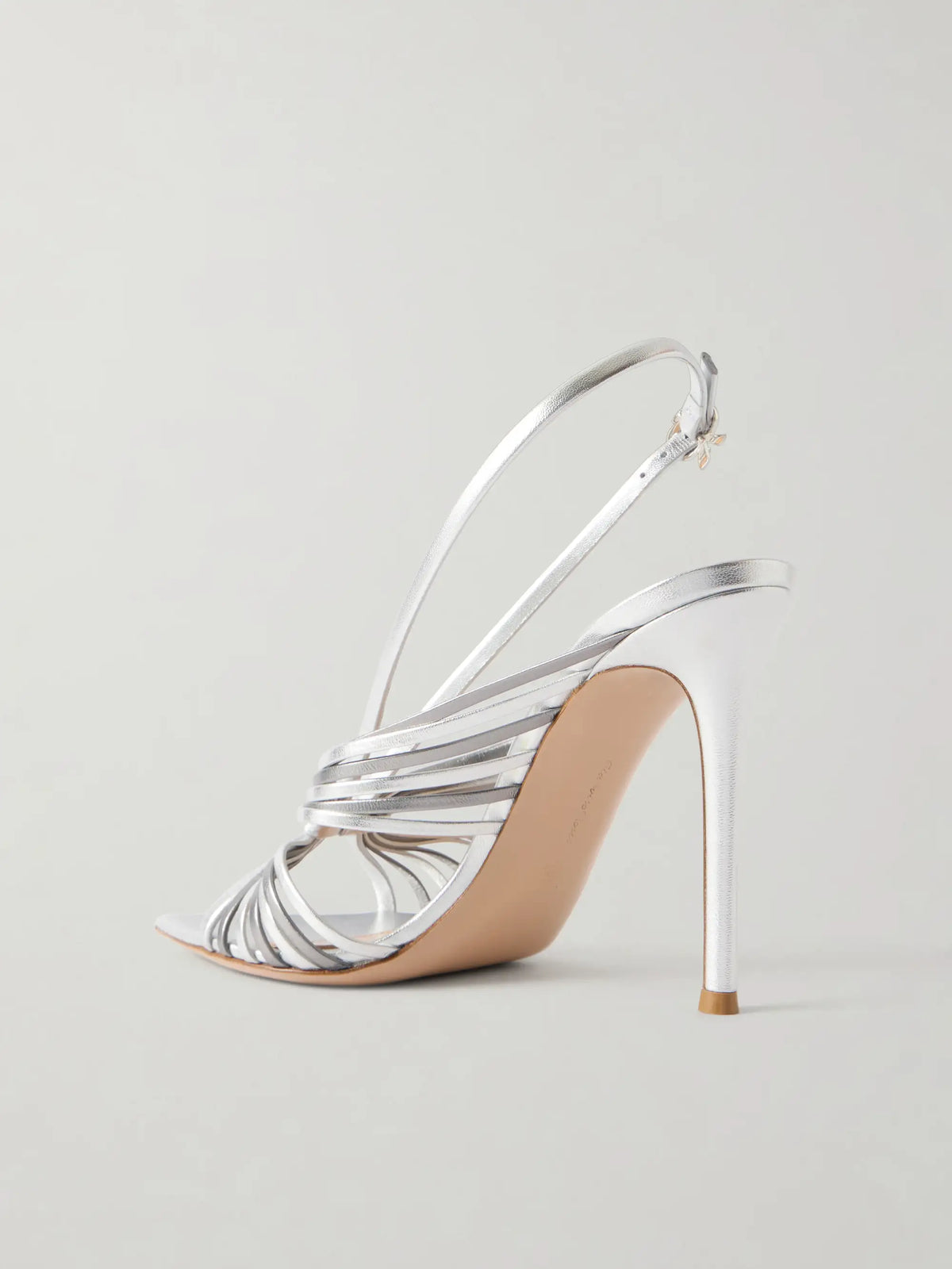 105 Metallic Leather Slingback Sandals