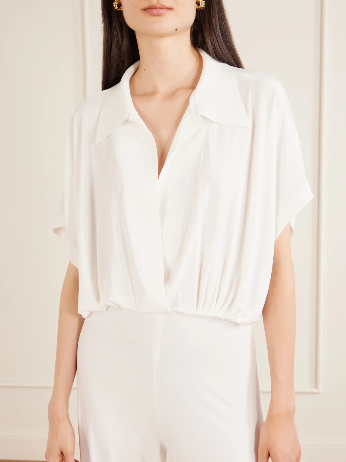 Draped Jersey Jumpsuit