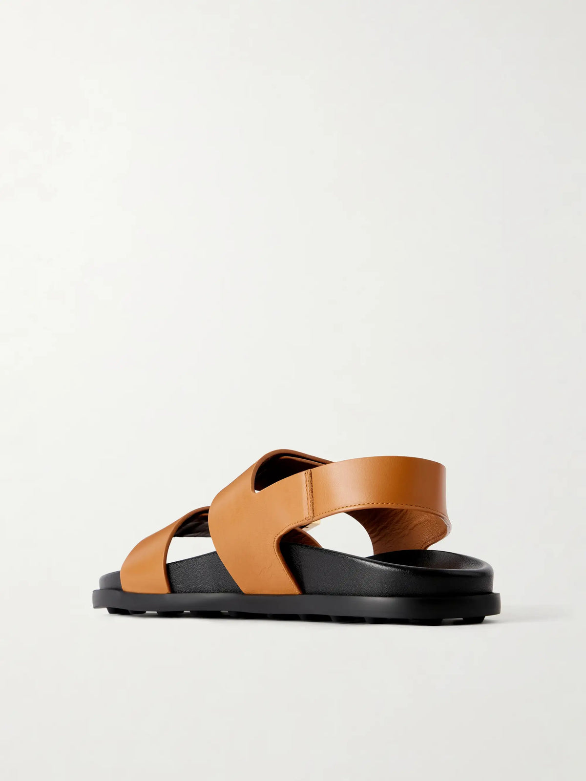 Buckled Leather Slingback Sandals