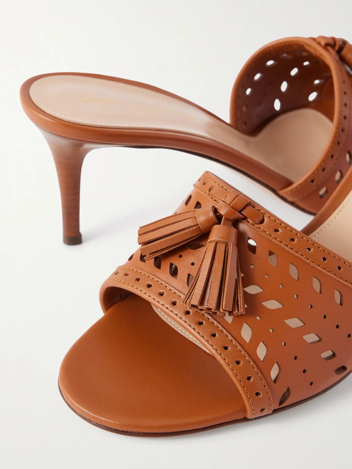 70 Laser-cut Leather Mules