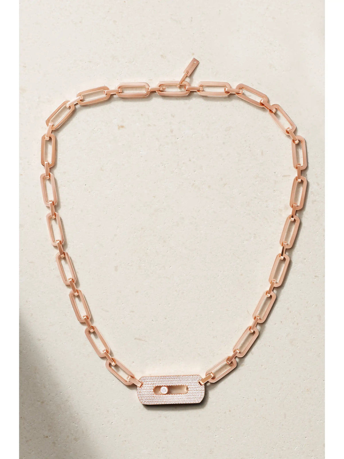My Move King 18-karat Rose Gold Diamond Necklace