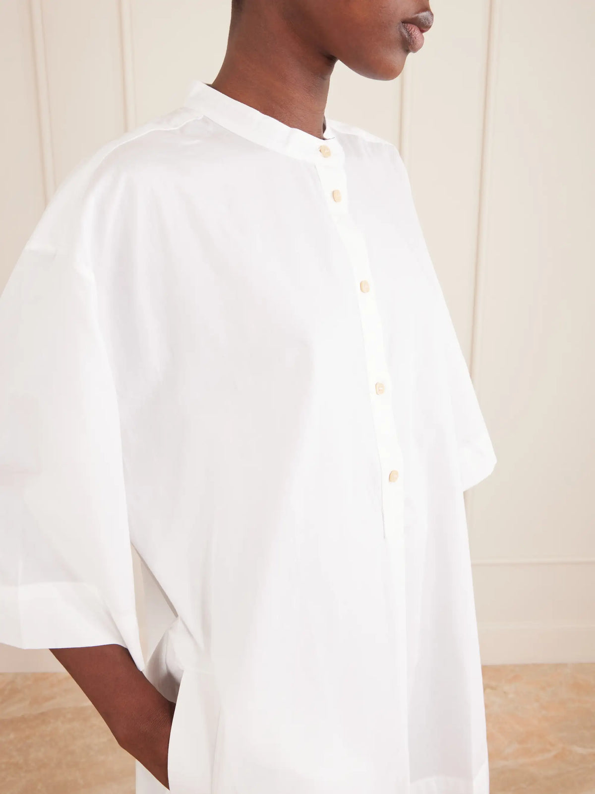 Jamie Haller Caftan Cotton Mini Dress