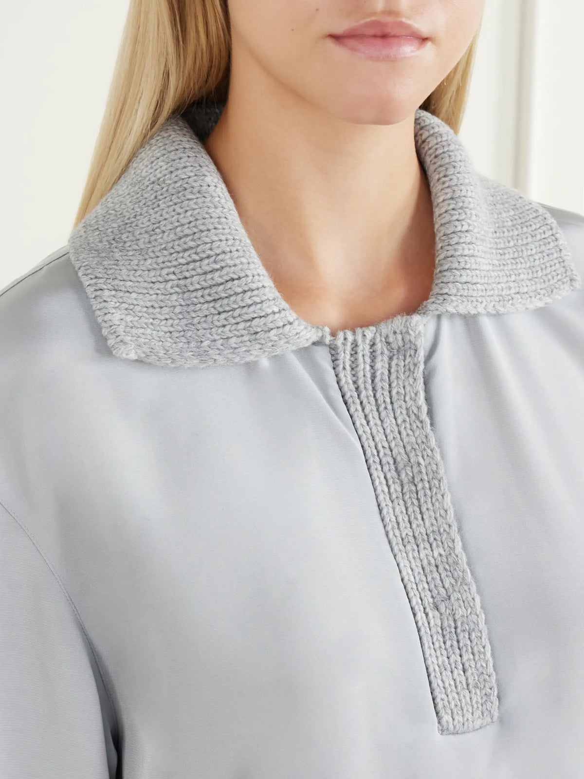 Tibi Stretch Silk-blend Polo Shirt