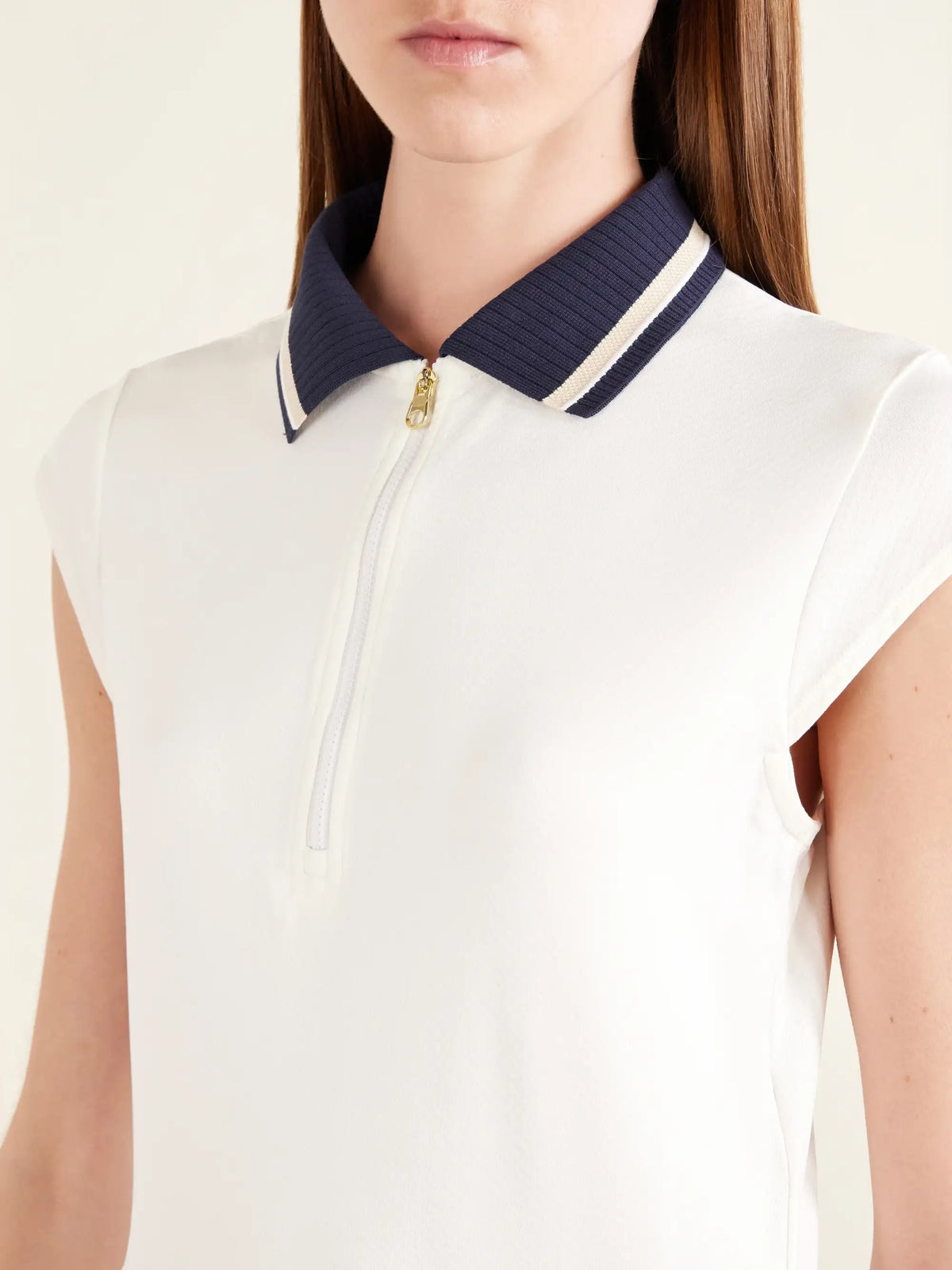 Varley Nico Pleated Pointelle-jersey Dress