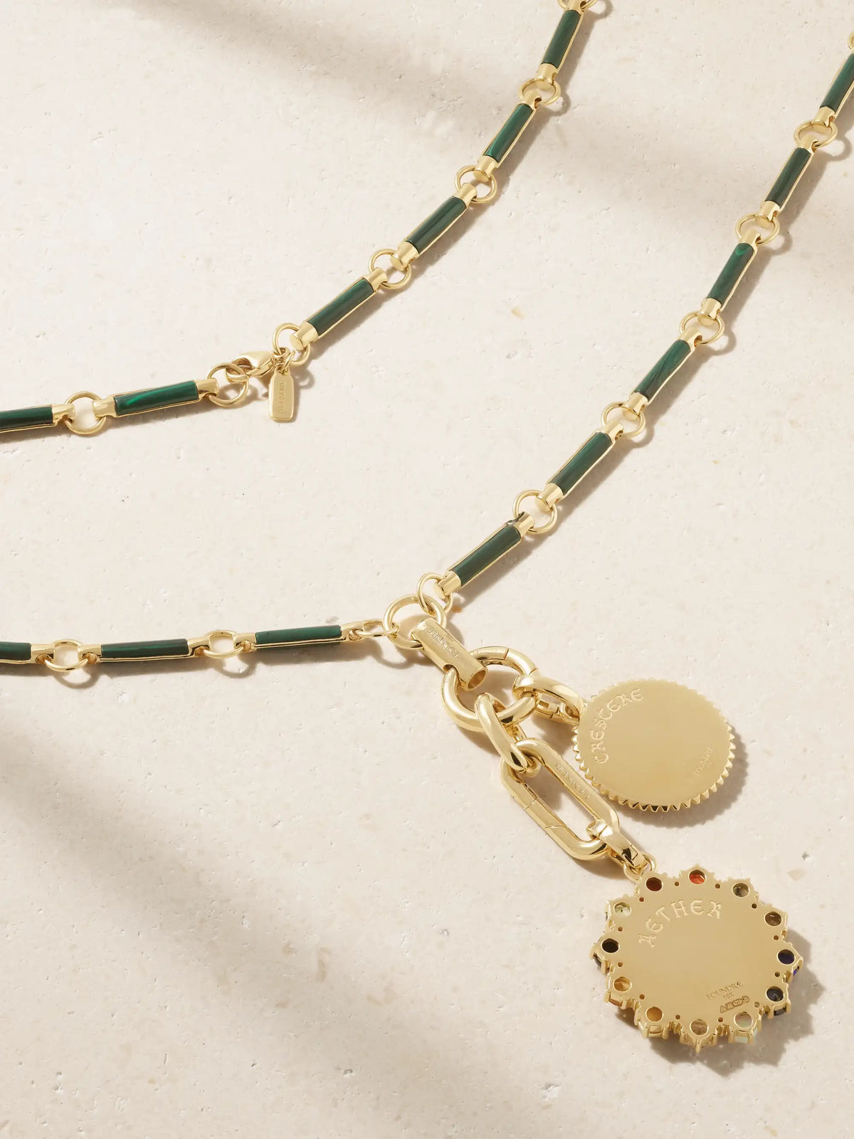 18-karat Gold And Enamel Multi-stone Necklace