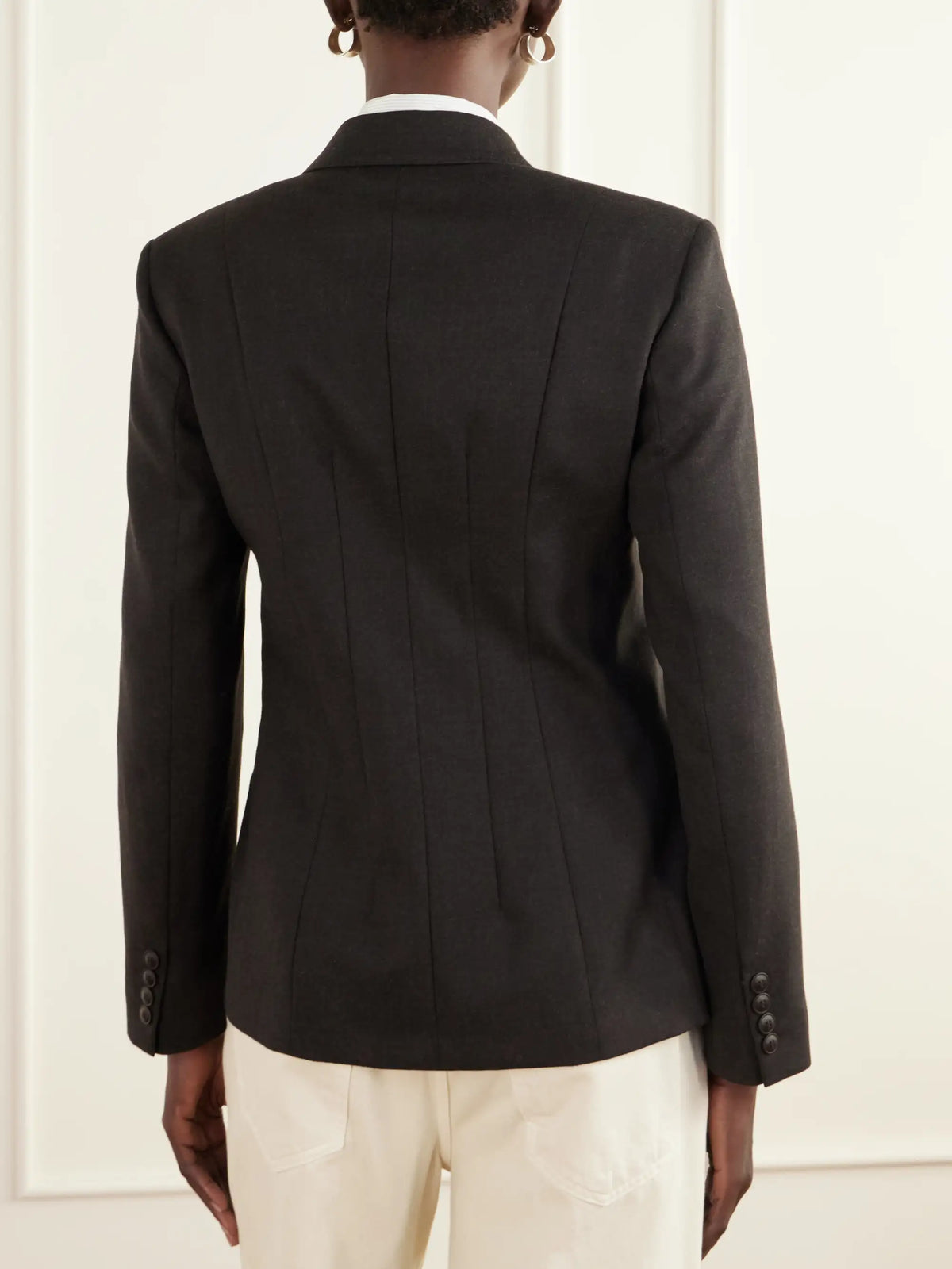 Max Mara Mirra Double-breasted Wool-blend Flannel Blazer
