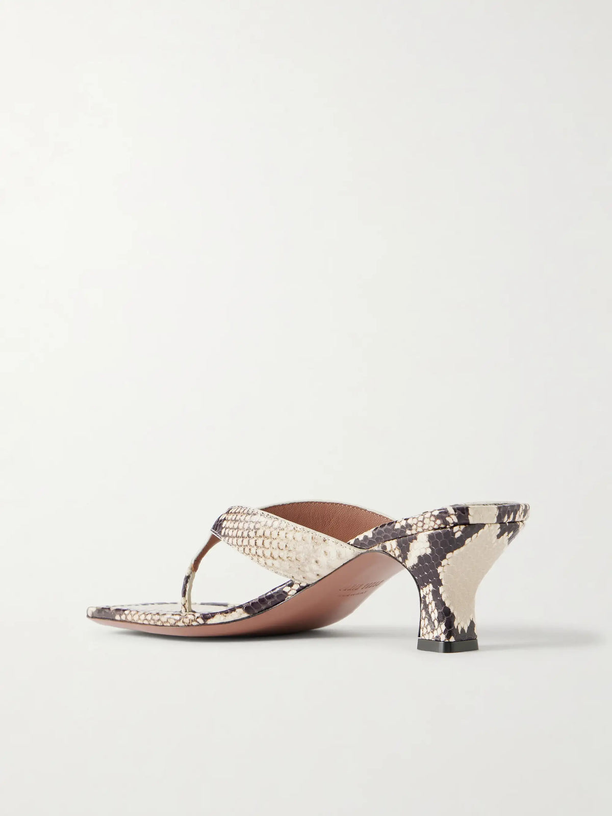 Portofino 50 Snake-effect Leather Mules