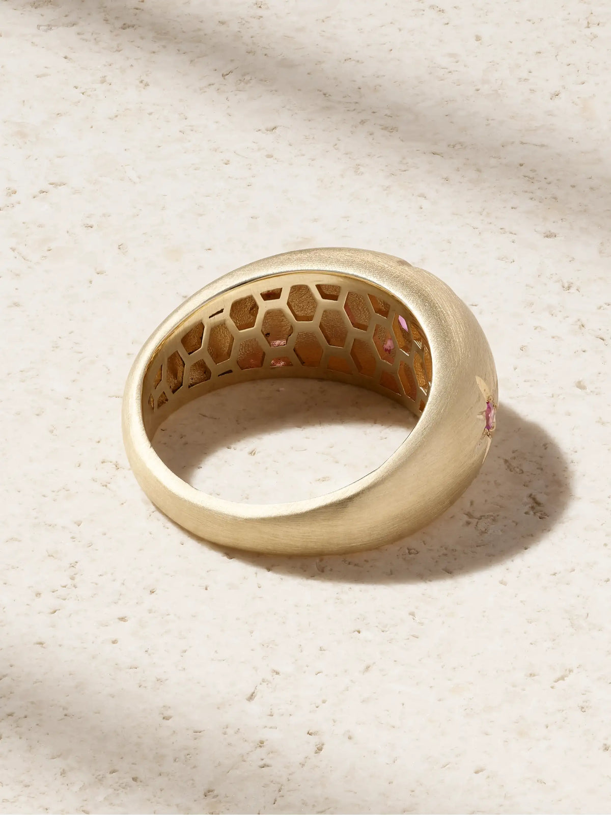 Starburst 14-karat Gold Sapphire Ring