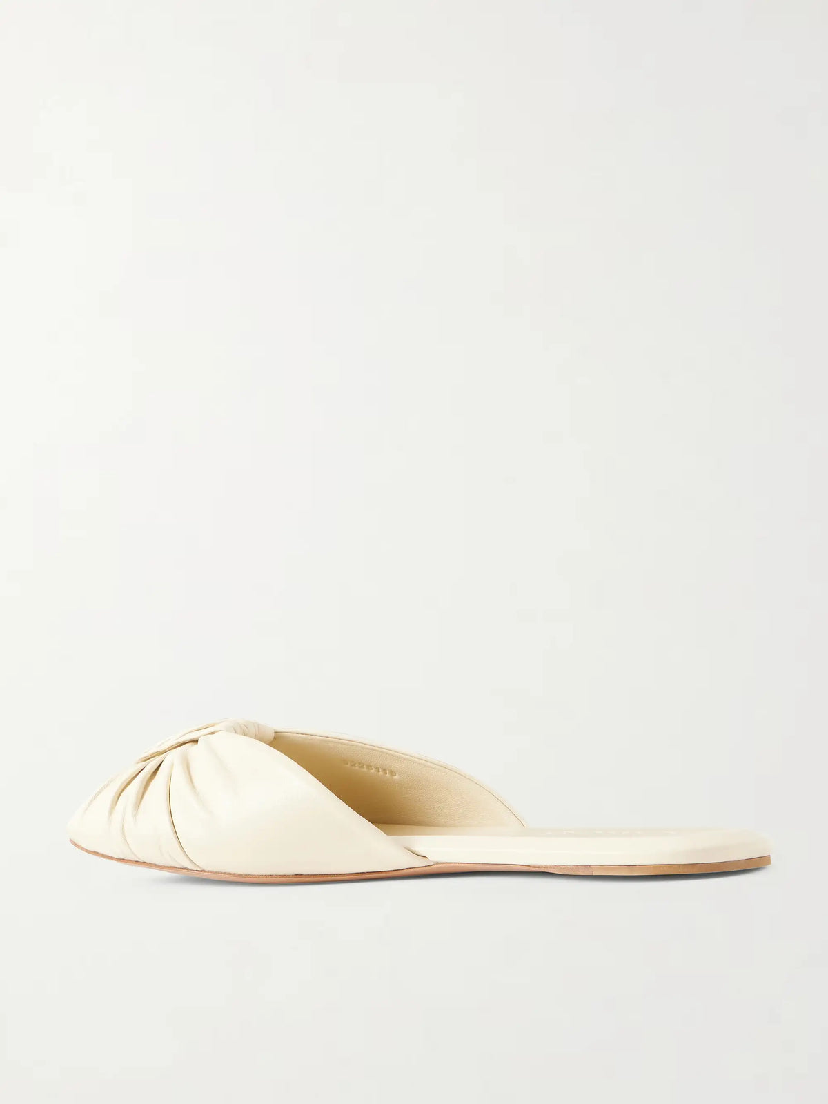 Suzie Ruched Leather Slides