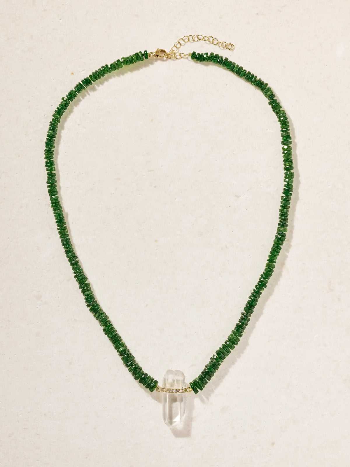 14-karat Gold, Diamond And Quartz Necklace