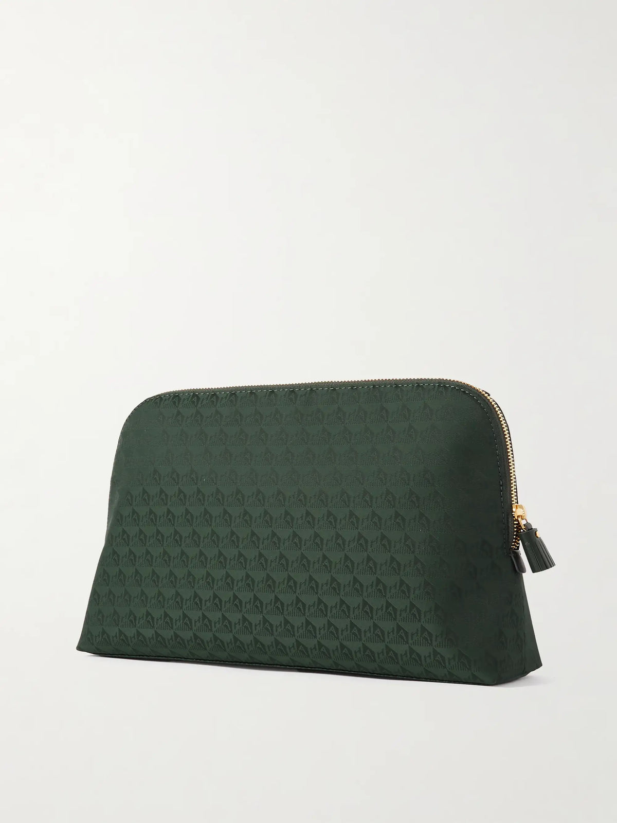 Lotions & Potions Leather-trimmed Econyl-jacquard Pouch