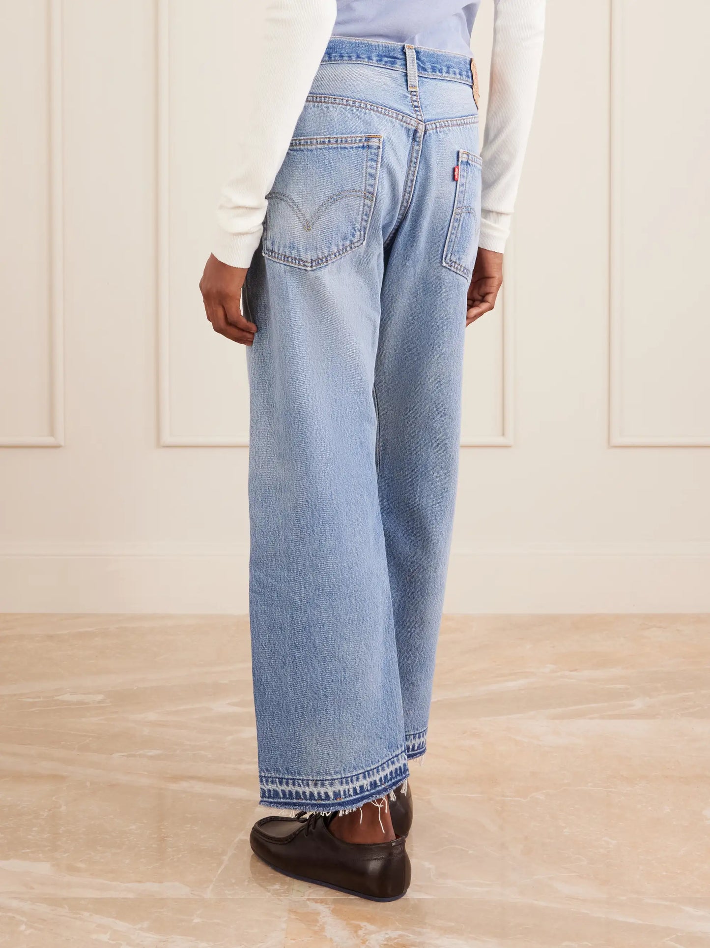 Vintage Patchwork No.2 Mid-rise Wide-leg Jeans