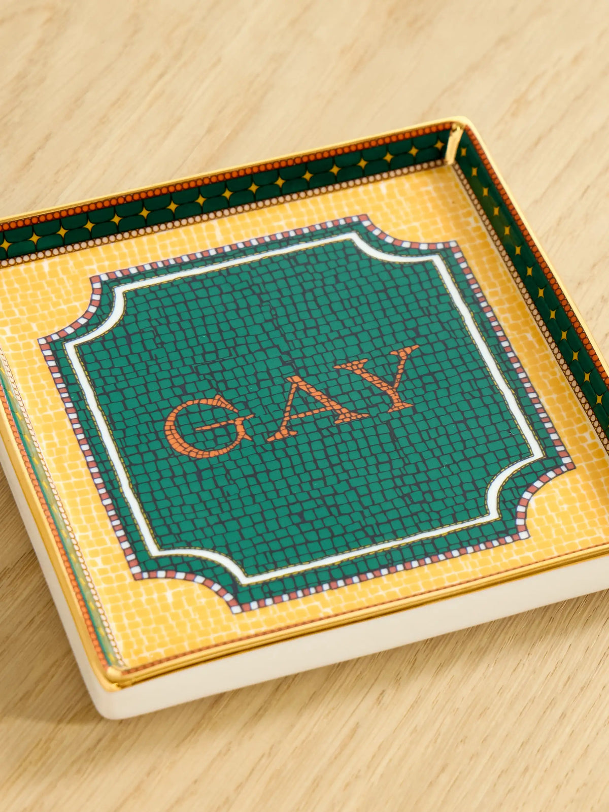 Gold-plated Porcelain Trinket Tray
