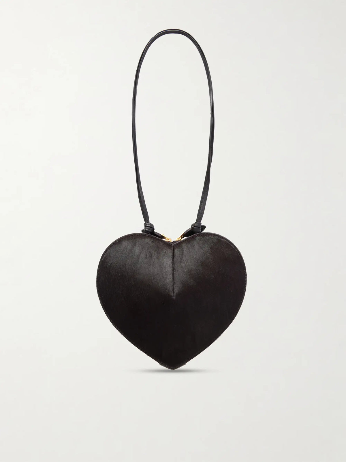 Le Coeur Leather-trimmed Calf Hair Shoulder Bag
