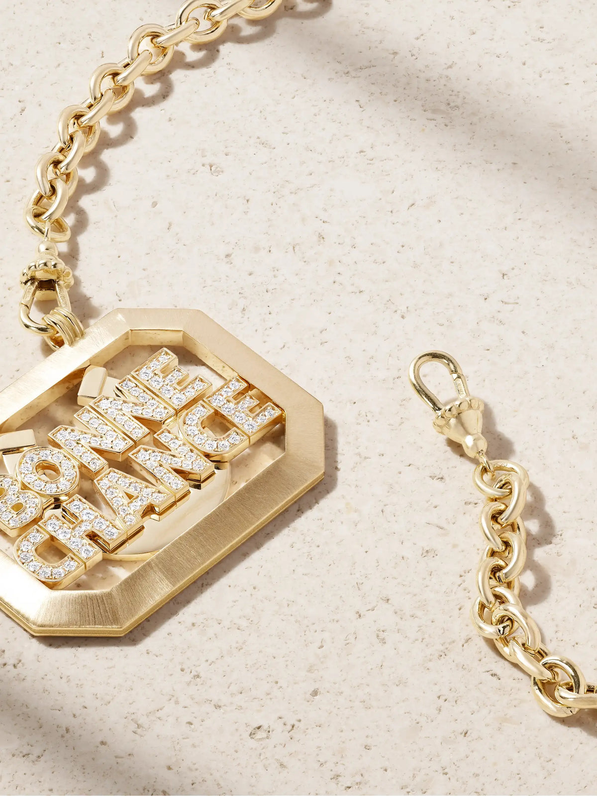 Bonne Chance Scapular 18-karat Gold Diamond Necklace