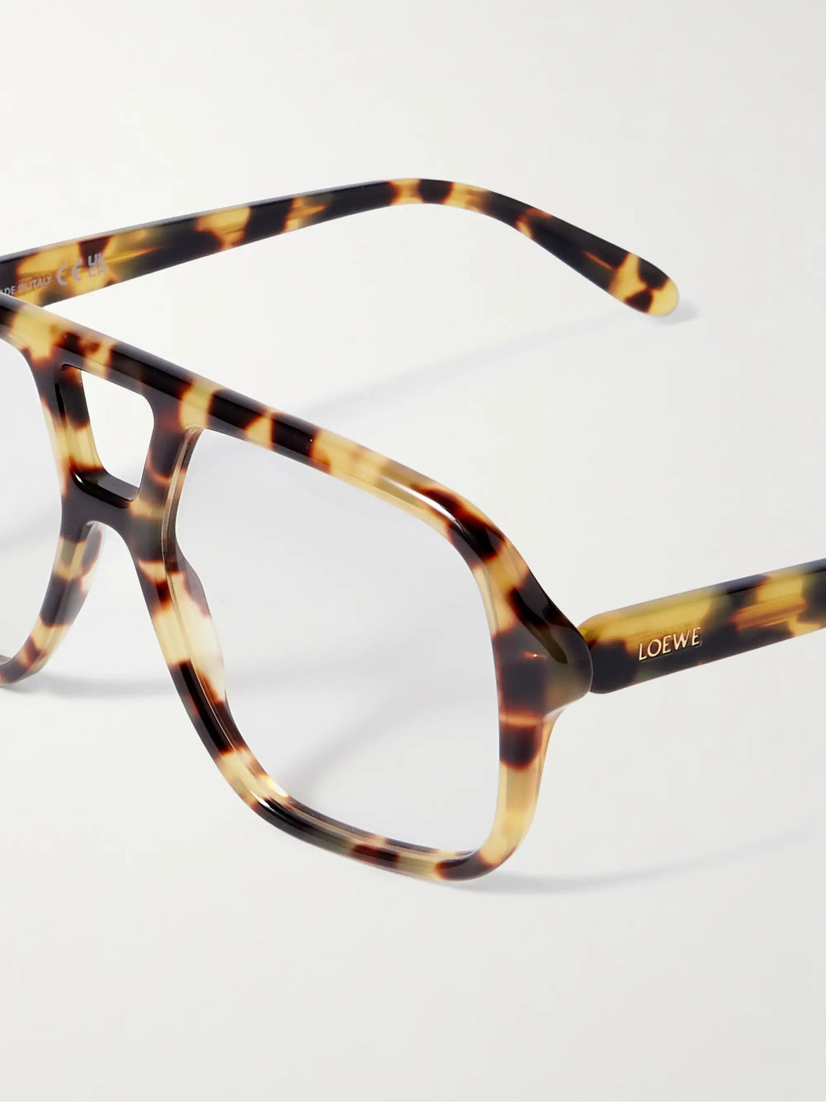 Aviator-style Tortoiseshell Acetate Optical Glasses