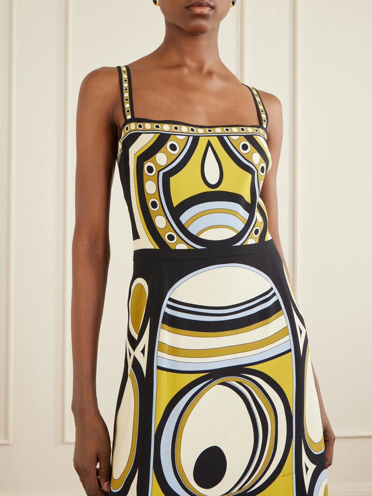 Buy Me A Martini Printed Crepe Midi Dress