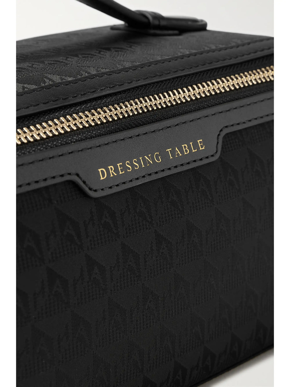 Dressing Table Leather-trimmed Logo-jacquard Nylon Cosmetics Case