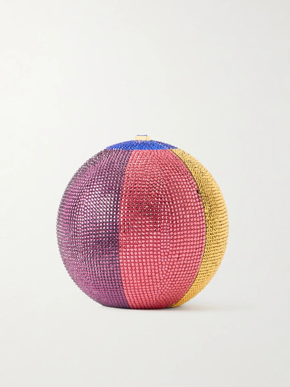 Sphere Crystal-embellished Gold-tone Clutch