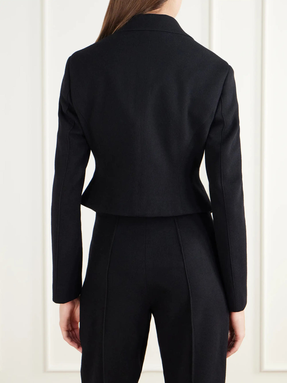 Alaïa Cropped Wool-felt Blazer