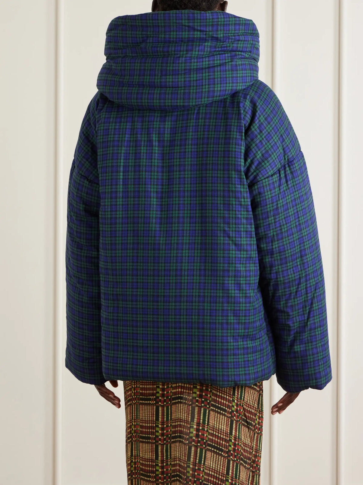 Dries Van Noten Hooded Checked Padded Cotton-flannel Jacket