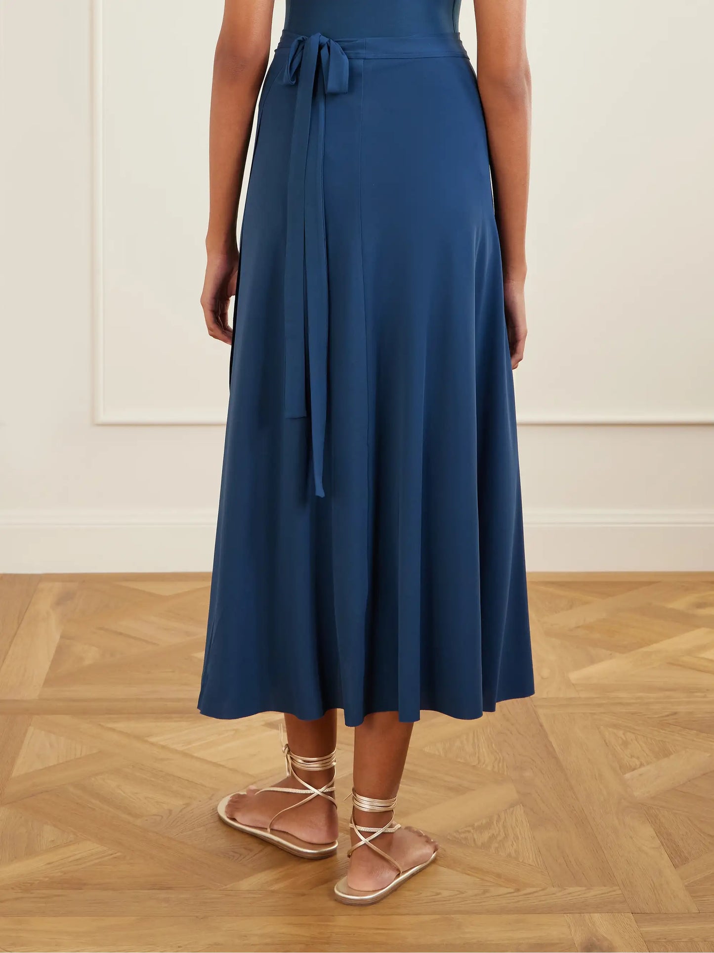 Julieta Stretch-jersey Wrap Midi Skirt