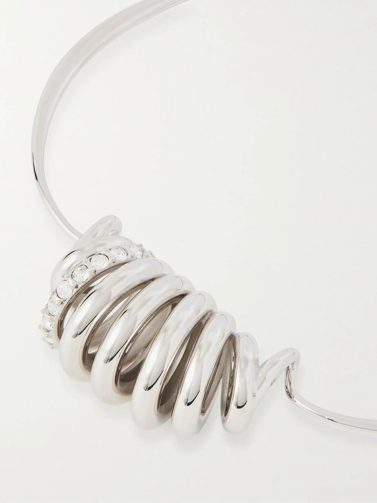 Silver-tone And Crystal Choker