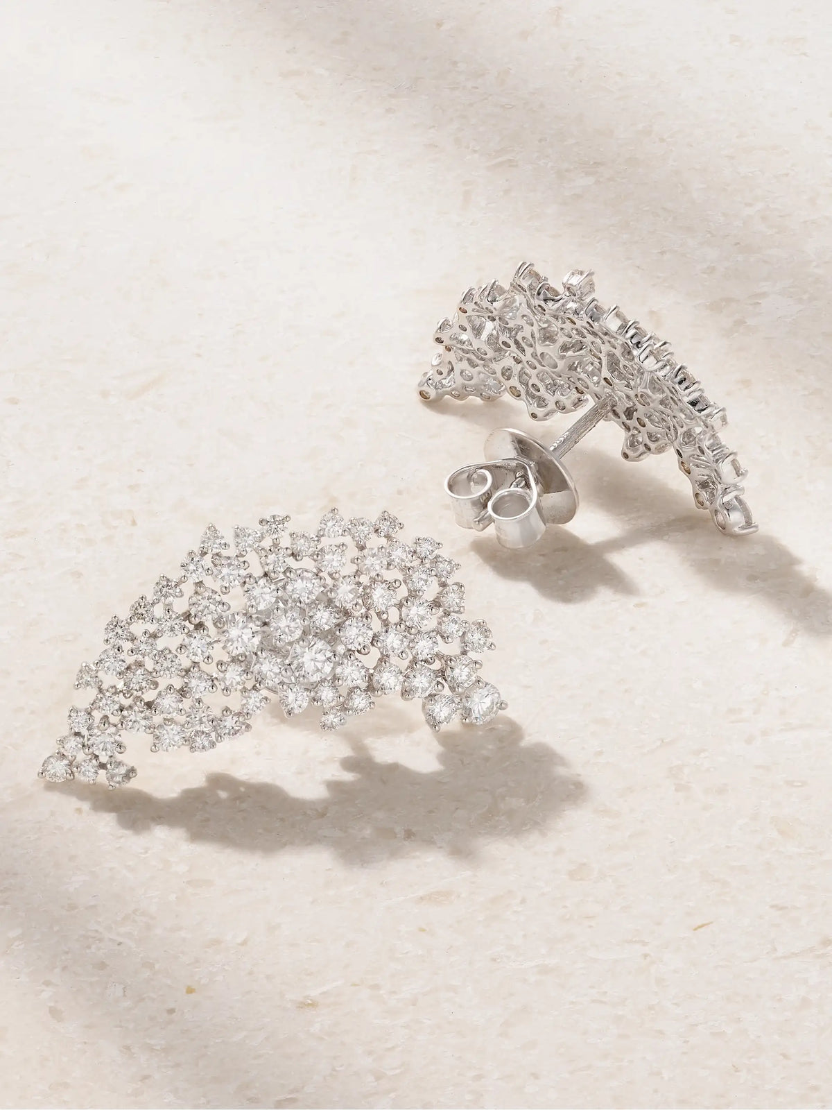 Scatter 18-karat White Gold Diamond Earrings