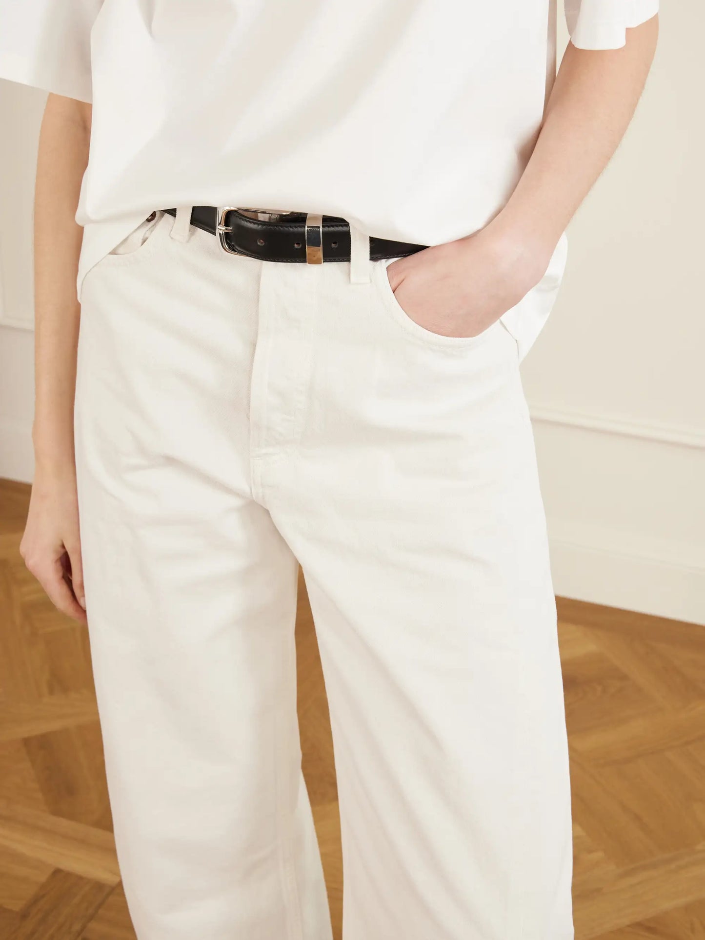 Luna Pieced High-waist Tapered Jeans