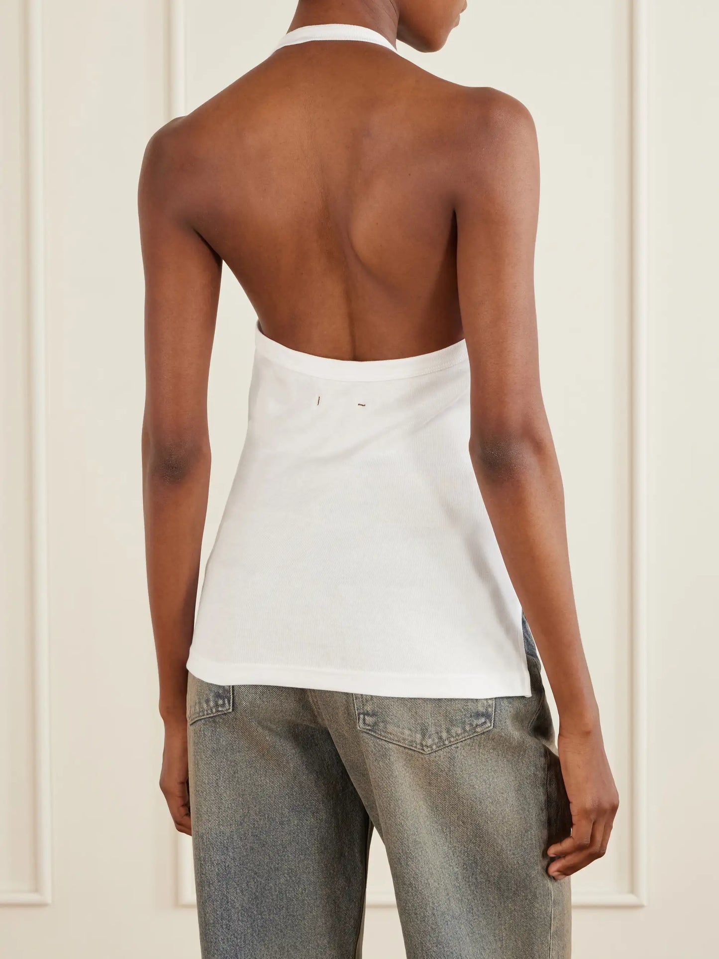 Clovis Cotton Jersey Halterneck Tank