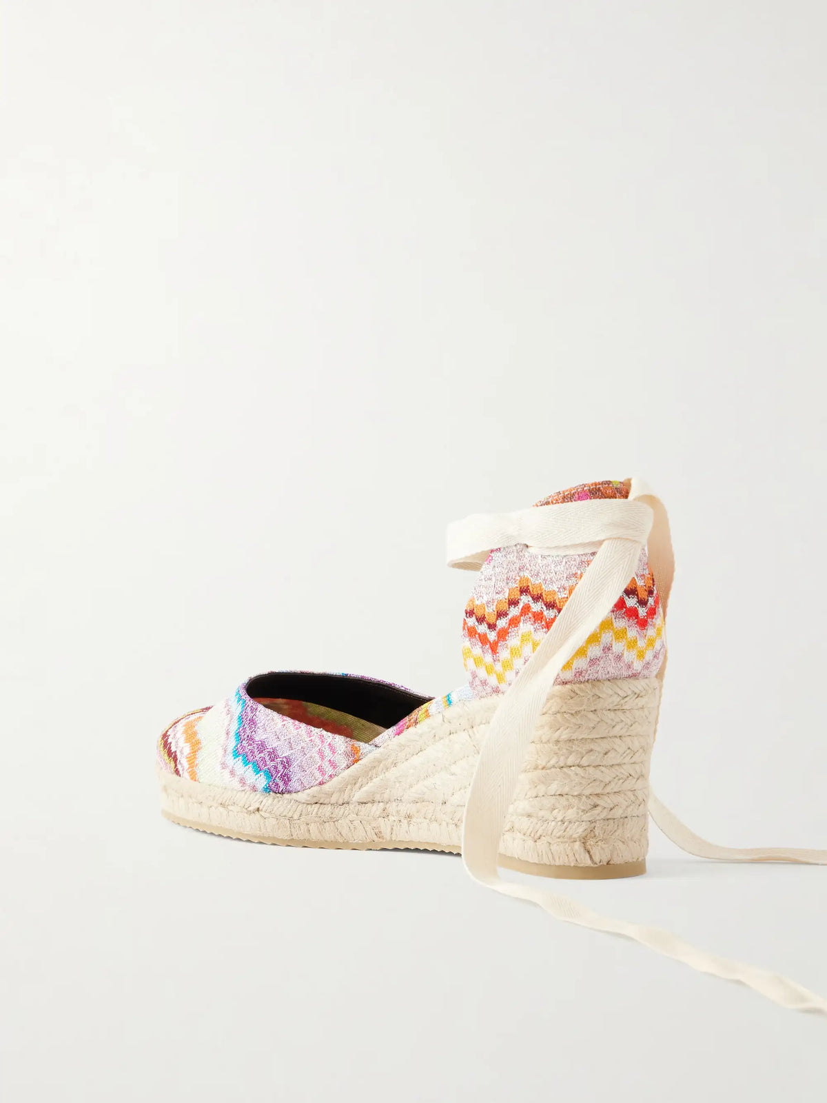Eva 60 Striped Woven Wedge Sandals