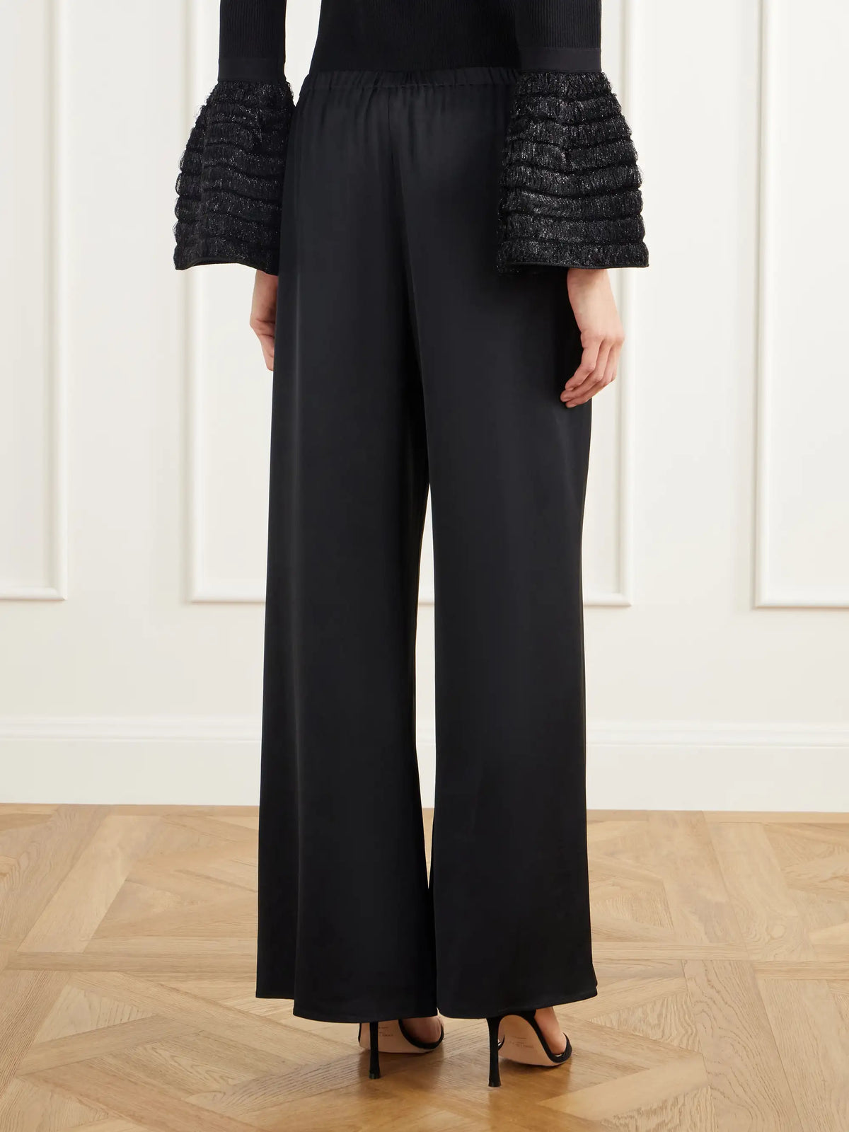 SIMKHAI Roni Satin Wide-leg Pants