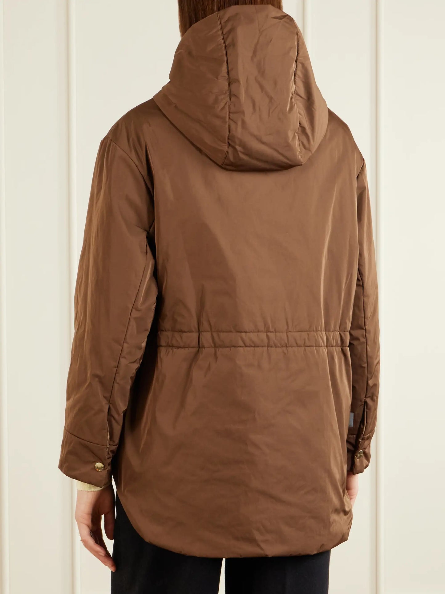 Hooded Belted Shell Jacket