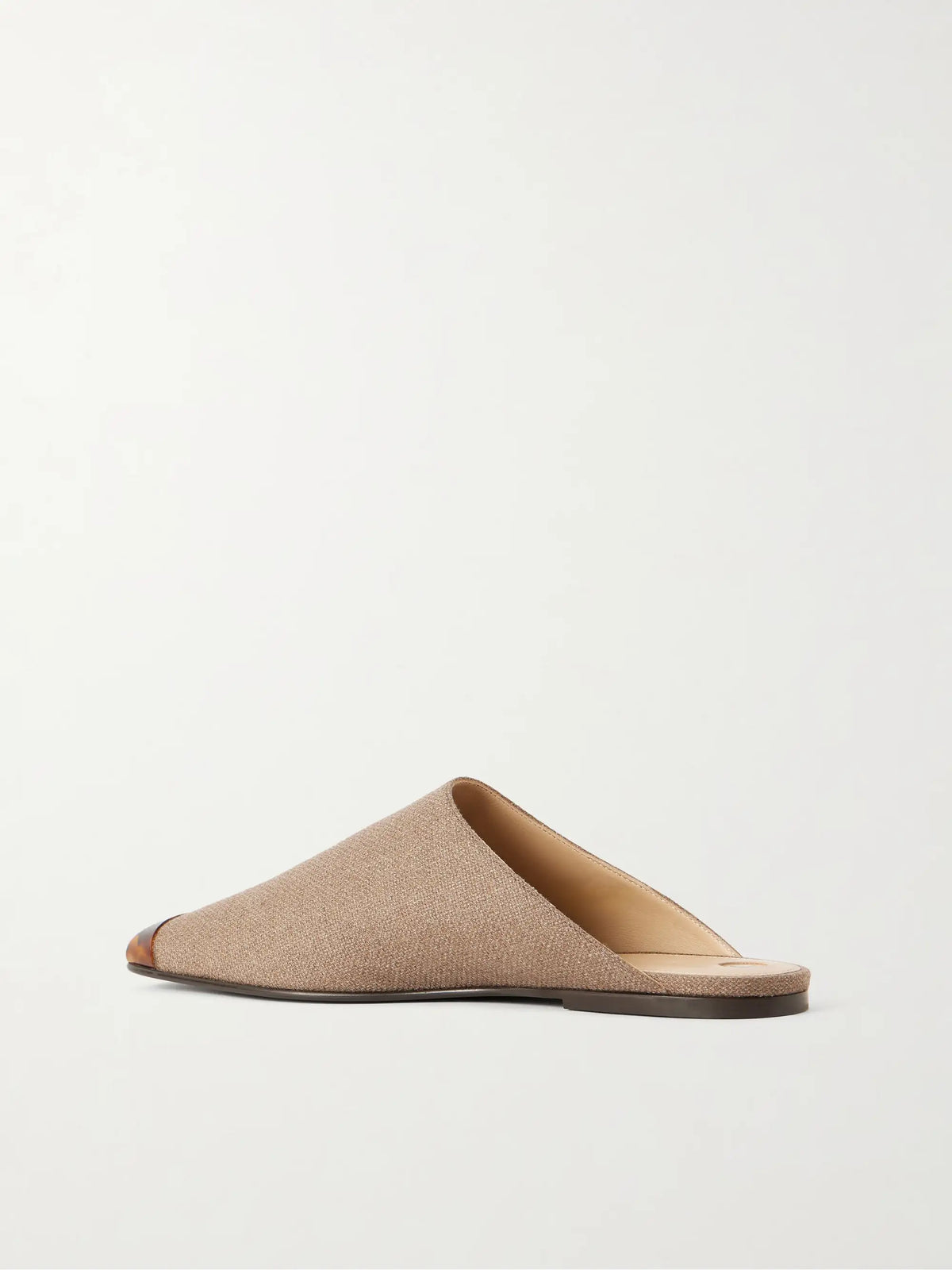 Alba Embellished Cashmere And Silk-blend Hopsack Slippers